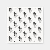 Hand Silhouette Wolf Servetten (Voorkant)