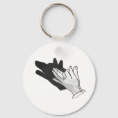 Hand Silhouette Wolf Sleutelhanger (Voorkant)