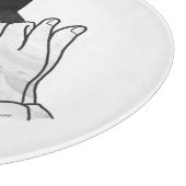 Hand Silhouette Wolf Snijplank (Hoek)