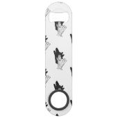 Hand Silhouette Wolf Speed Flessenopener (Voorkant)