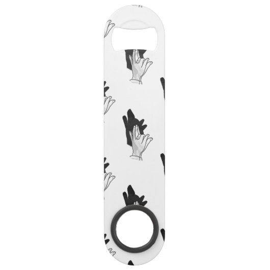 Hand Silhouette Wolf Speed Flessenopener (Voorkant)