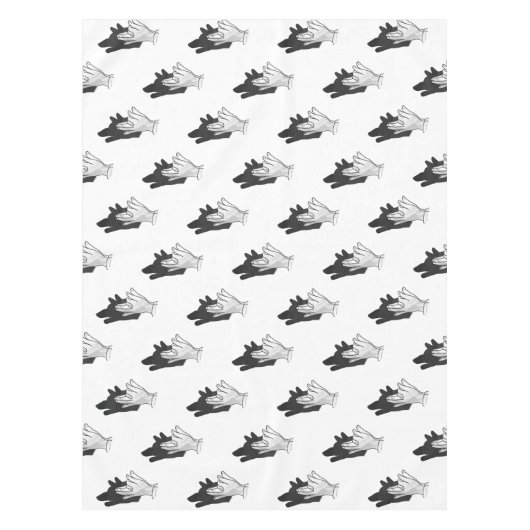 Hand Silhouette Wolf Tafelkleed (Voorkant)