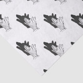 Hand Silhouette Wolf Tissuepapier (Detail)