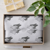 Hand Silhouette Wolf Tissuepapier (Geschenk)