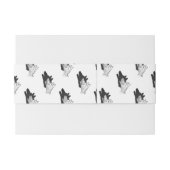 Hand Silhouette Wolf Uitnodigingen Wikkel (Achterkant Voorbeeld)