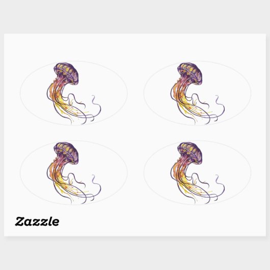 HAND SJABLOON OVALE STICKER (Vel)