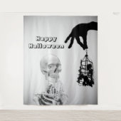 Hand Skelet Halloween Achtergrond Wandkleed (Voorkant)