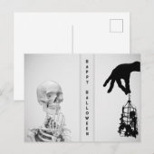 Hand Skelet Halloween Briefkaart (Voorkant / Achterkant)