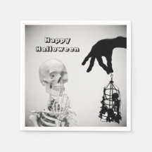 Hand Skelet Halloween Papier Servet