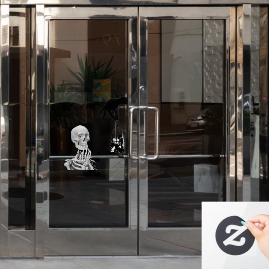 Hand Skelet Halloween Window Cling Raamsticker (Kantoordeur)