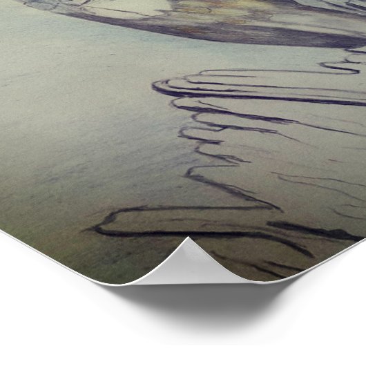 Hand Sketched Belted Kingfisher Poster (Hoek)