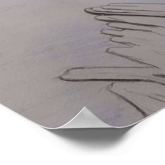 Hand Sketched Belted Kingfisher Poster (Hoek)