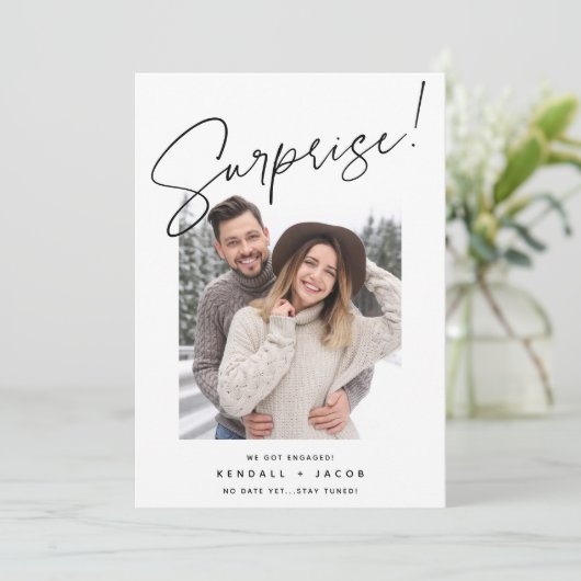 Hand Sketched | Verrassend Verloving Aankondiging (Staand voorkant)