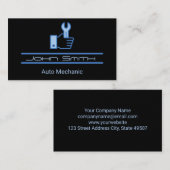 Hand-sleutel | Carbon Fiber Pattern Visitekaartje (Voorkant / Achterkant)