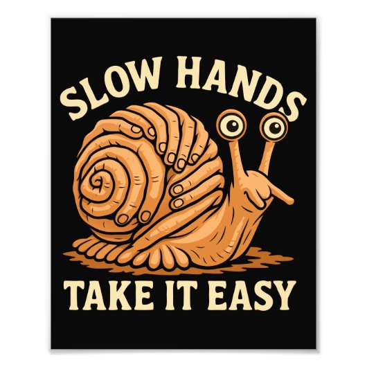 Hand Snail Art Handgemaakte Snail Style Foto Afdruk (Voorkant)