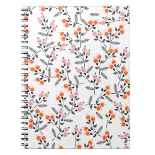 Hand stitch Embroidery Seamless patroon met glasve Notitieboek