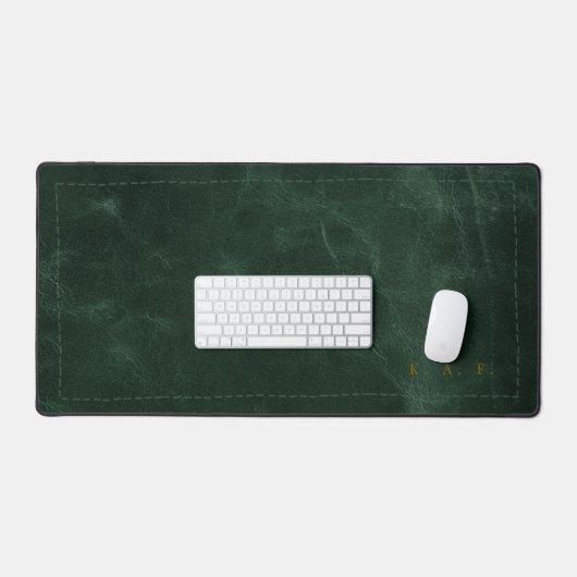 Hand-Stitched Style Forest Green Scholar Mug Bureaumat (Keyboard & Muis)
