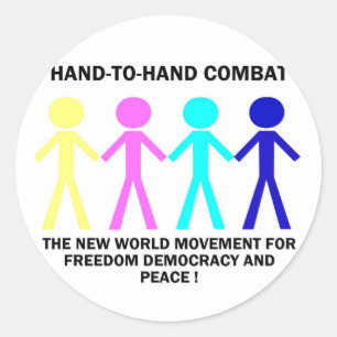 HAND-T0-HAND COMBAT... RONDE STICKER