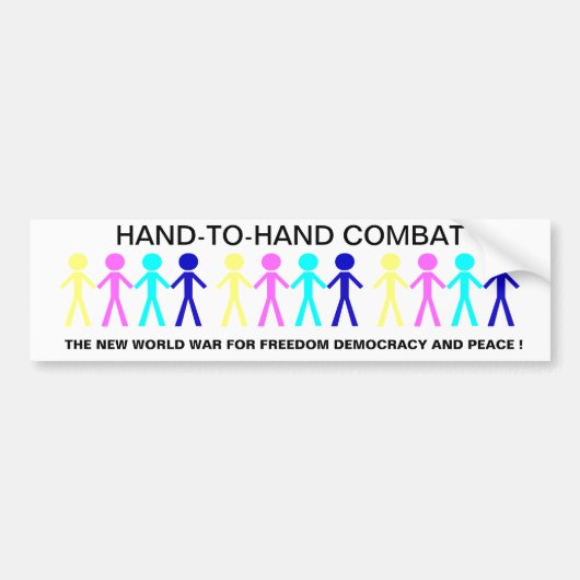 HAND-T0-HAND GEVECHT... BUMPERSTICKER (Voorkant)