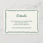 Hand Teken Groen Handschrift Details Informatiekaartje (Voorkant)