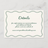 Hand Teken  Groen Handschrift Details Informatiekaartje (Voorkant)