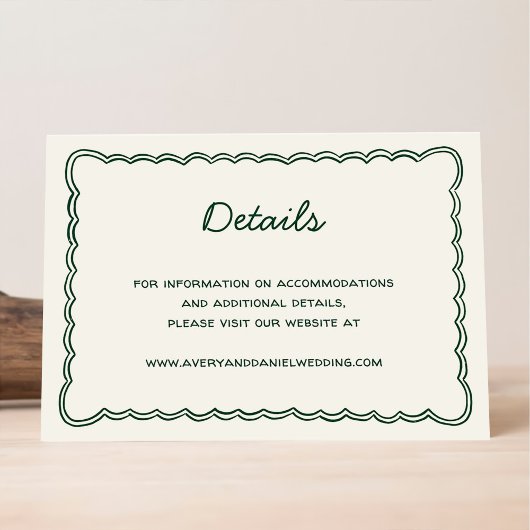 Hand Teken Groen Handschrift Details Informatiekaartje