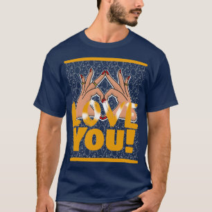 hand teken ik hou van je t-shirt