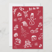 Hand Teken Kerstbrief van de Kerstman Kaart (Achterkant)