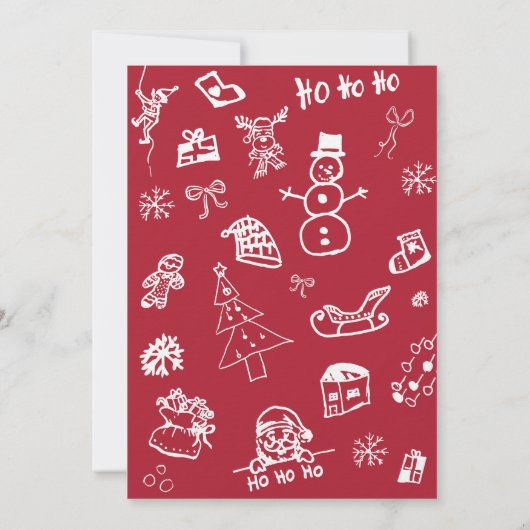 Hand Teken Kerstbrief van de Kerstman Kaart (Achterkant)