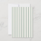 Hand Teken Retro Groen Handschrift RSVP Kaart (Achterkant)