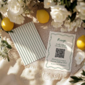 Hand Teken Retro Groen Handschrift RSVP Kaart