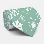 Hand tekende sneeuwstorm met groene Sherbert Stropdas (Opgerold)