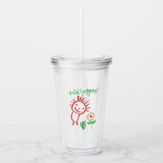 hand tekening baby  acryl drinkbeker (Voorkant)