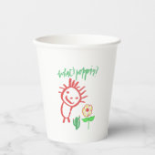 hand tekening baby papieren bekers (Voorkant)