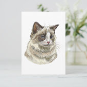 Hand tekening luffy Ragdoll kat Bedankkaart (Staand voorkant)