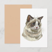 Hand tekening luffy Ragdoll kat Bedankkaart (Voorkant / Achterkant)