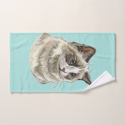 Hand tekening luffy Ragdoll kat Handdoek (Handdoek)