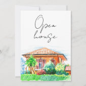 Hand tekening open huis baby shower kaart (Achterkant)