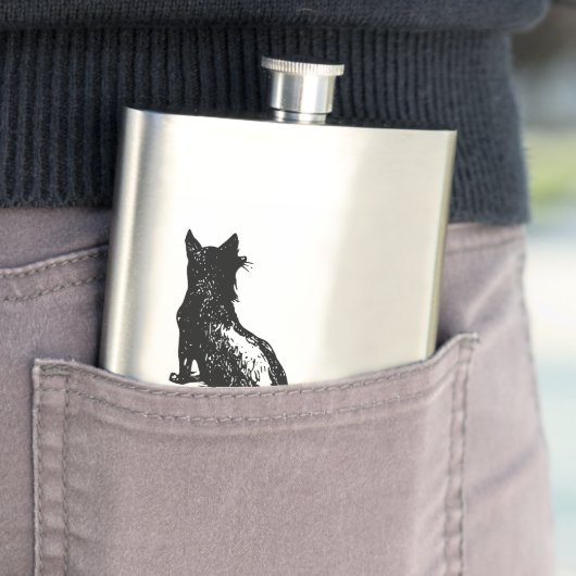  hand-tekening vos. Voeg jouw naam toe. Flacon (Voorbeeld)