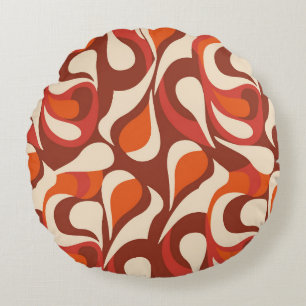hand tekent etnisch patroon. Stijlvolle designacht Rond Kussen