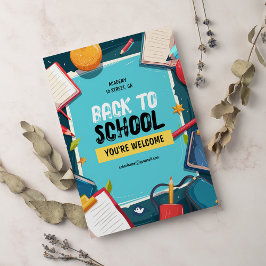 Hand teruggetrokken naar school Poster Kaart