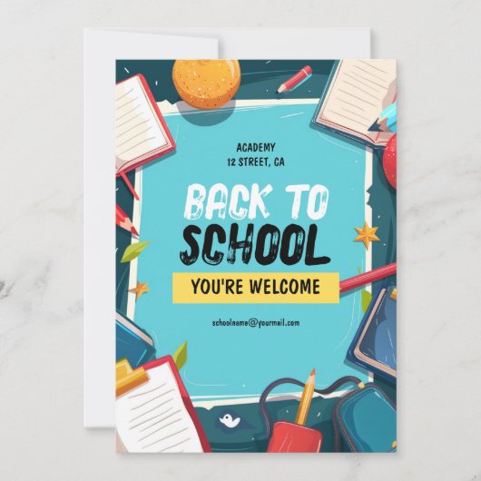 Hand teruggetrokken naar school Poster Kaart (Voorkant)