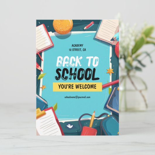 Hand teruggetrokken naar school Poster Kaart (Staand voorkant)