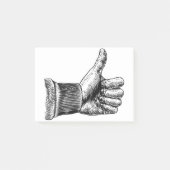 Hand Thumb Up Sign  Retro Woodcut Post-it® Notes (Voorkant)