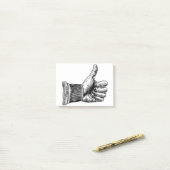Hand Thumb Up Sign  Retro Woodcut Post-it® Notes (Op bureau)