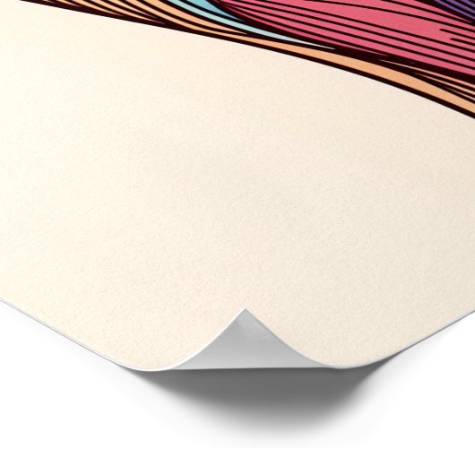 Hand to Horizon - Vogels vliegen omhoog vanaf Fing Poster (Hoek)