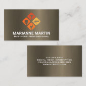 Hand Tools Icon | Metal Background Visitekaartje (Voorkant / Achterkant)