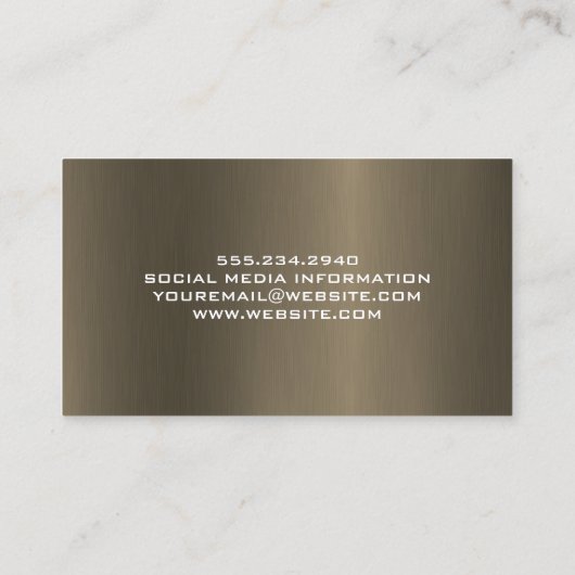 Hand Tools Icon | Metal Background Visitekaartje (Achterkant)