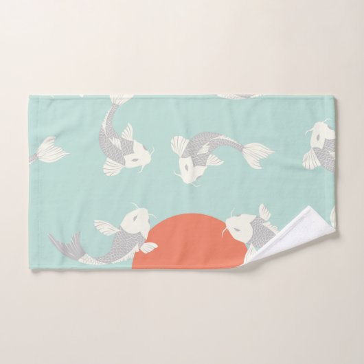 HAND TOWEL : JAPANESE STIJL KOI FISH DESIGN HANDDOEK (Handdoek)