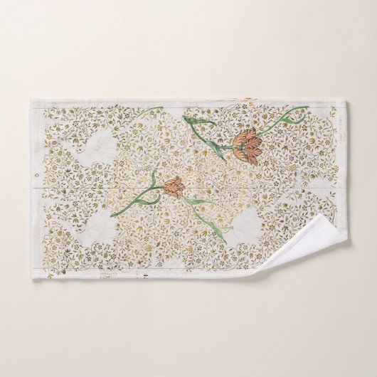 HAND TOWEL : WILLIAM MORRIS : GARDEN TULIP HANDDOEK (Handdoek)